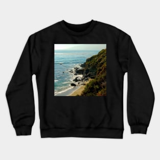 Big Sur California Pacific Coast View of ocean beach and mountains Crewneck Sweatshirt